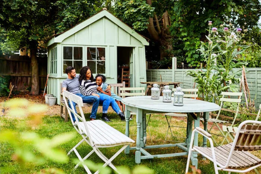 Relaxing in your newly constructed backyard studio