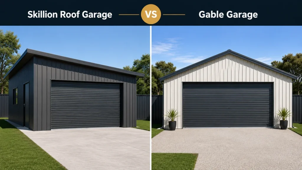 Skillion Roof Garage vs Gable Garage: Bowen Build Guide