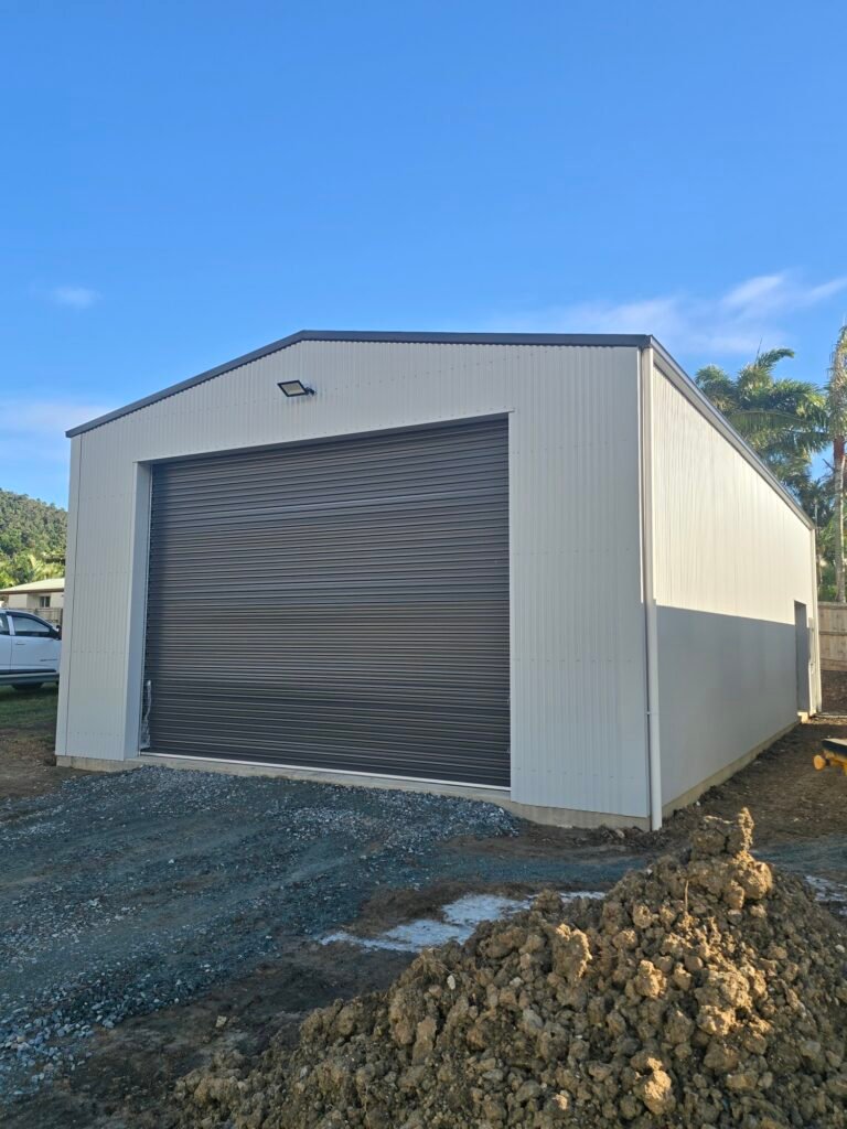 large white shed